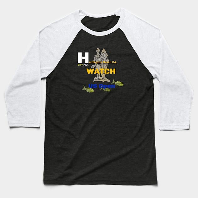 Huntington Beach California Open Baseball T-Shirt by The Witness